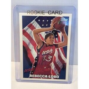 Rebecca Lobo US USA Olympics Basketball Rookie Card 1995 Topps WNBA